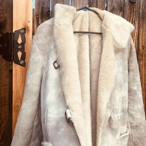 Taupe colored Duster full-length coat